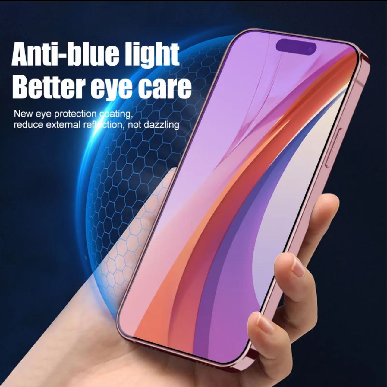 PJun Branded Violet Anti-Blue Light Glass Screen Protector 2pcs- iPhone PJun Branded Violet Anti-Blue Light Glass Screen Protector 2pcs- iPhone